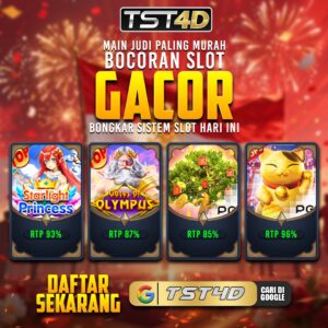 Tampilan kemenangan slot gacor hari ini TST4D dari game RTP tertinggi