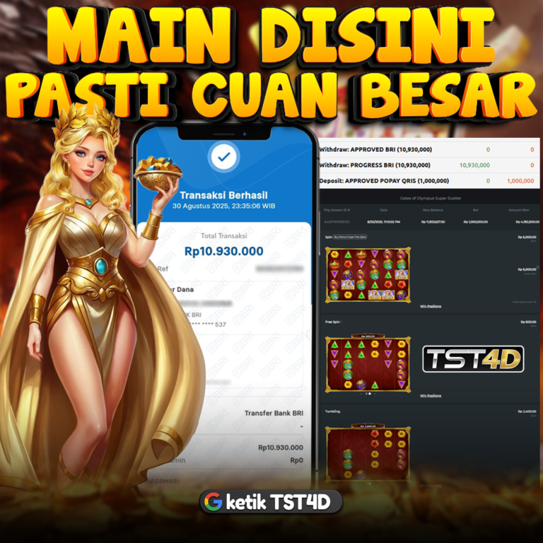 Bukti kemenangan terbaru TST4D Gates of olympus dengan jackpot besar