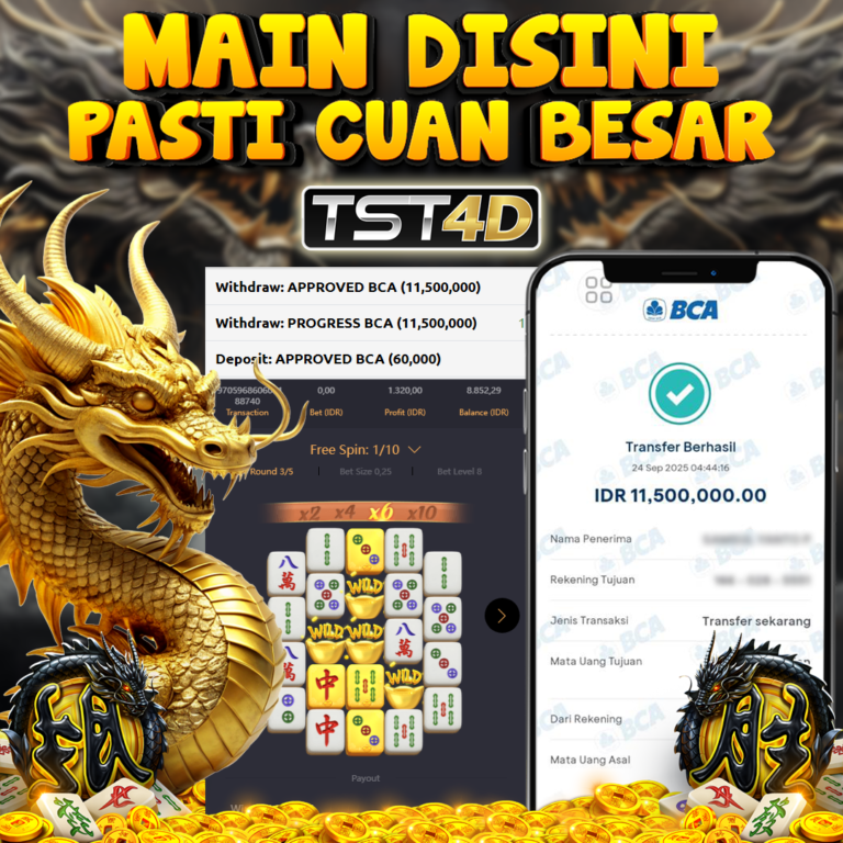 Bukti kemenangan member Slot Gacor Ala TST4D