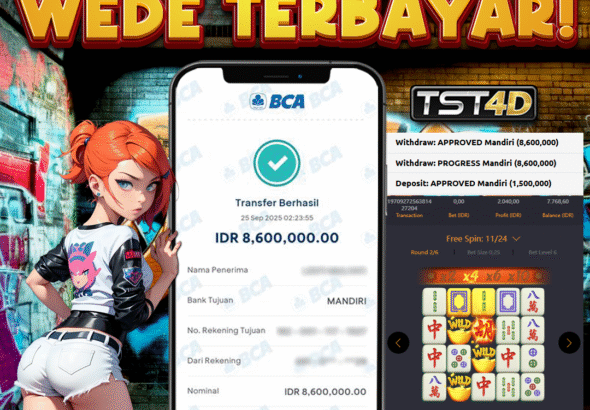 Bukti kemenangan bermain slot terpercaya dengan pembayaran cepat dan aman