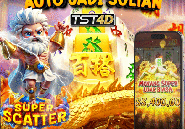 slot online dengan karakter animasi dan tulisan “Turun Scatter Merah Auto Jadi Sultan”